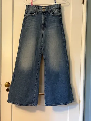 Mother the Hustler Roller ankle jean size 26 wide leg high on the hog wash thumbnail 2