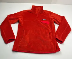 Patagonia Synchilla Polartec Thermal‎ Pro Womens Medium Orange Fleece Pullover thumbnail 1