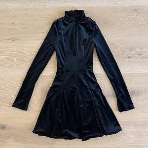 House of C.B Velvet Keyhole Mini Dress Fit N Flare Stella Size XS Black thumbnail 1