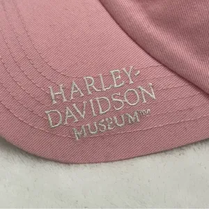 Harley-Davidson Motorcycles Museum Embroidered Logo Pink Adj Baseball Hat Cap thumbnail 2