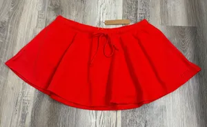SKIMS Cotton fleece Mini Skirt Ruby Red Size Small thumbnail 1