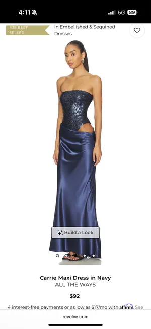 Revolve Maxi Dress Navy thumbnail 3