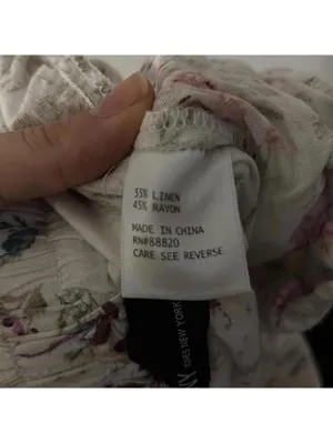 Vintage Jones New York off-white linen blend floral printed pants thumbnail 6