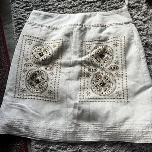 Floreat Anthropologie Skirt Bead Embellishments and‎ Tan Stitching Size 0 thumbnail 11