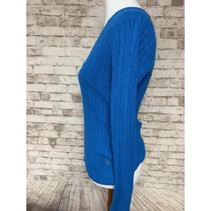 American Eagle Sweater Womens M Blue Cable‎ Knit Babydoll Bella Swan Y2K thumbnail 4