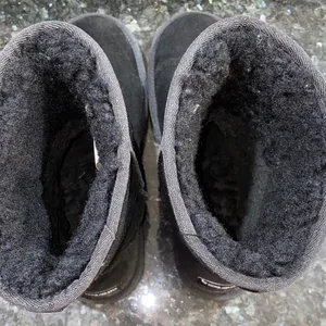Classic Short Black Suede Boots Size 8 thumbnail 6