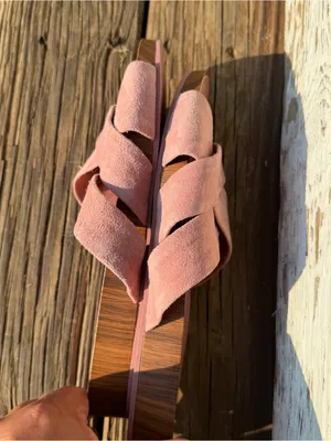 Cole Haan Pink Suede Criss Cross Slide Sandals Women’s Size 9B thumbnail 3