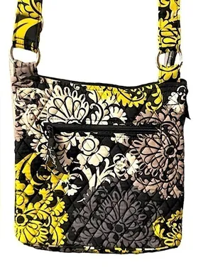 Crossbody Purse Vera Bradley Baroque Yellow Retired Print Size 11x11 EUC thumbnail 1