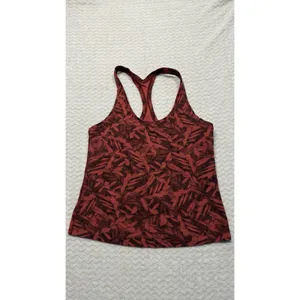 Lululemon Womens Cool Racerback Tank Top Nulu Spray Leaf Fireside Red 6 thumbnail 4