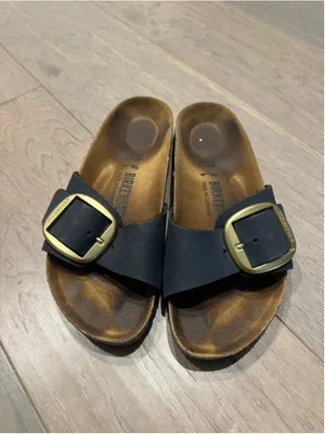 Birkenstock Madrid Big Gold Buckle Midnight Nubuck Nar - Navy - size 38 EU thumbnail 2