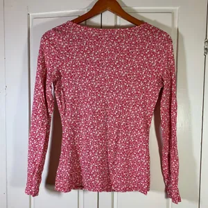 Boden floral‎ drapes neck long sleeve top 00s retro romantic cottagecore chic 6 thumbnail 2