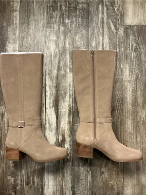 Koolaburra Knee High Suede Boots in Taupe Size 9 thumbnail 8