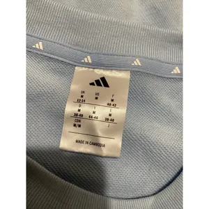 Adidas Sweatshirt Womens Medium Light Blue Crewneck Pullover 3-Stripes Logo thumbnail 4