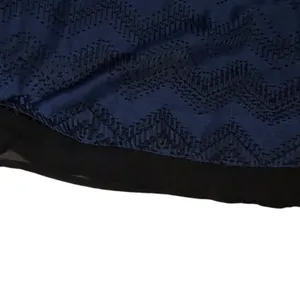 The Limited‎ Navy Blue Chevron Clip Dot Roll Tab Sleeve Blouse Small thumbnail 3
