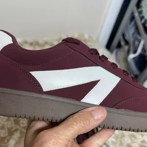 London Rag Womens Zoomer Contrasting Patchwork Chunky Sneakers Maroon NWT thumbnail 5