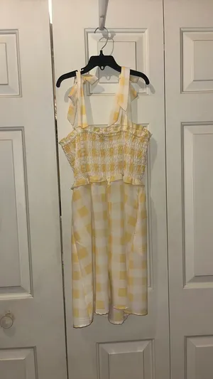 As You Wish Gingham yellow dress thumbnail 2