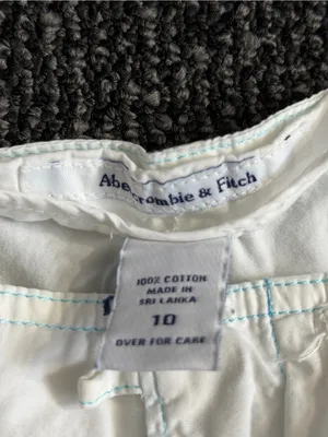 Abercrombie & Fitch Women's Wide Leg White Pants Sz 10 thumbnail 4