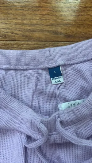 Lightweight Purple Waffle Knit Old Navy Lounge Shorts thumbnail 2