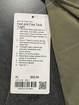 NWT LULULEMON - Bay Leaf Fast and Free Tank - $58 - XL thumbnail 8