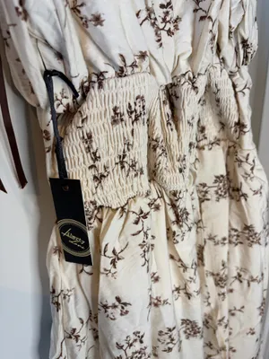 NWT Liberty Love Floral Milkmade Mini Dress with Ribbon Strap and Smocked back. Size Medium. thumbnail 5