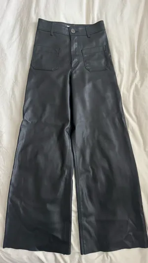 ZARA Leather Pants Faux thumbnail 1