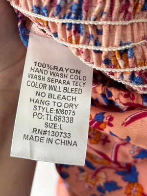 Umgee Peach Floral Boho Jumpsuit Tie Straps Beach Vacation Colorful Hippie thumbnail 11