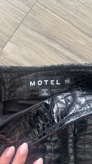 Motel Rocks Black Crocodile Mini Skirt thumbnail 4