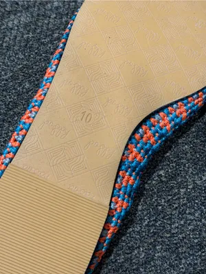 🆕Poppy x Free People Teal Crochet Ballet Flats with Orange and Pink Accents thumbnail 6