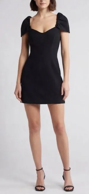 French Connection Black Square Neck Mini Dress Size 14 NW thumbnail 1
