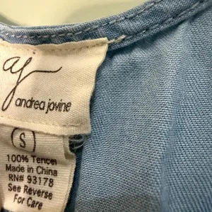 Andrea Jovine Polka Dot Tank Top Sleeveless Casual‎ Blouse Blue Size S thumbnail 2