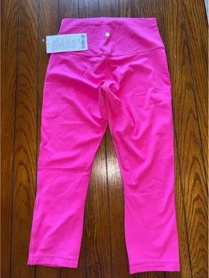 Lululemon Align High Rise 21” Sonic Pink, Double Lined Size 8 NWT thumbnail 2