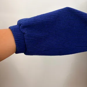 Freddi-Gail Vintage Royal Blue Chevron Wool Puff Sleeve Peacoat Preppy Academia thumbnail 5