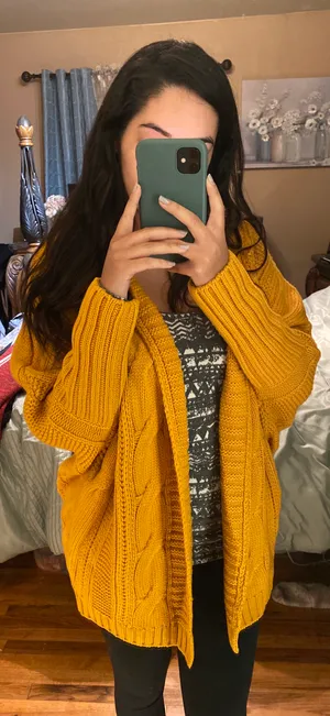 LA Hearts Yellow Knitted Cardigan thumbnail 1