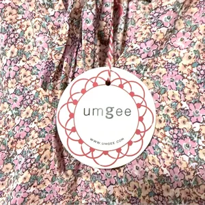 Umgee Womens Pink Floral Tiered High Low Sleeveless Ruffle Tie‎ Neck Dress L NEW thumbnail 2