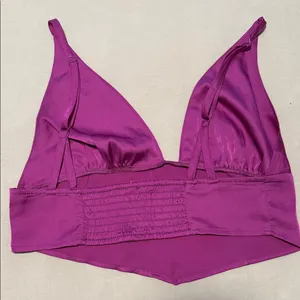 Garage Magenta Satin Bandeau thumbnail 2