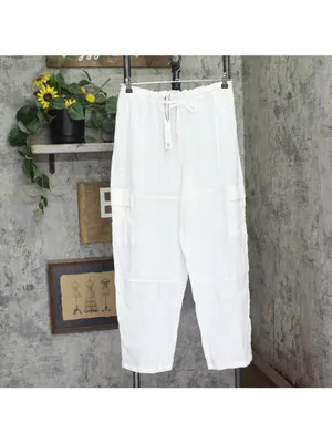 NWT Sanctuary Womens Woven Cover Up Cotton Pants White M thumbnail 3