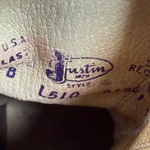 Justin L510 Burgundy Leather Lace Up Roper Boots Kiltie Fringe USA Made‎ 7B thumbnail 8