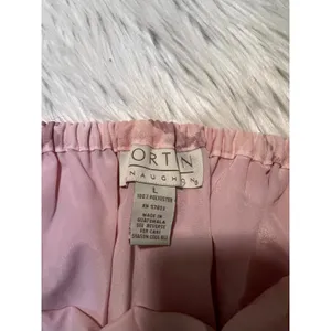 Vintage Norton McNaughton Women's Size Large Midi Skirt Light Pink Mauve Floral thumbnail 8