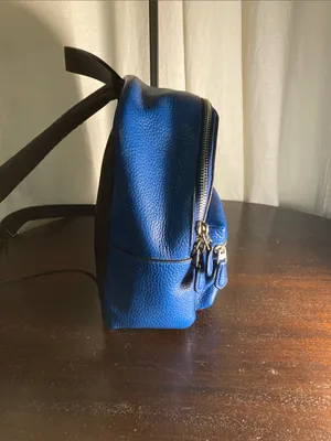 Coach Mini Pebbled Leather Backpack in Royal Blue thumbnail 5