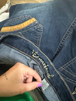Womens Dark Blue Straight-Leg Jeans thumbnail 2
