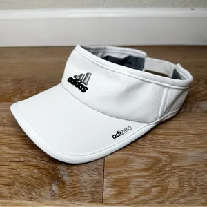 Adidas Unisex Adizero Climacool White Athletic Performance Visor Hat, OS thumbnail 3
