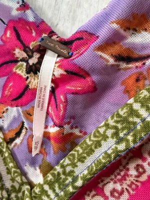 Free people Havana Whimsical Floral Print Sleeveless Surplice Tank Top size XS thumbnail 6