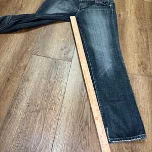 Y2K Gap Jeans Womens 16 Faded Black Distressed Low Rise 100% Cotton Denim Skinny thumbnail 5