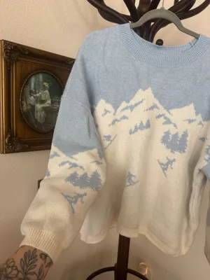 Unique Loft Ultra Soft Ski Mountain Sweater thumbnail 2
