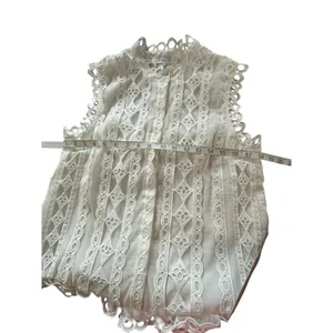 Endless Rose Lace Trim Crochet Mini Dress Sleeveless White Size M NWOT Romantic thumbnail 10