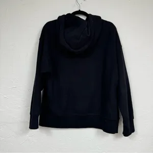 Aritzia TNA Black Floral Embroidered Hoodie Sweatshirt Womens S Boho Casual thumbnail 2
