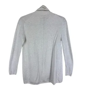 Zara Knit Cream Lightweight‎ Tight Knit Open Cardigan Sweater Nylon Viscose Sz S thumbnail 2