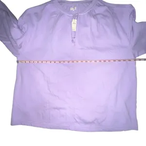 Aerie Easy Street Oversized Sweatshirt XL NWT Peasant Boho‎ Lavender Purple Boxy thumbnail 6