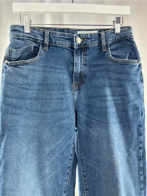 Noisy May Yolanda Straight Fit Wide Leg Jeans in Blue Size 29 x 32 thumbnail 2