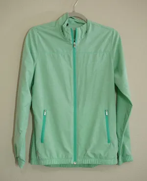 Adidas Women's Size Small Mint Green Golf Outdoor Full Zip Lightweight Jacket thumbnail 1
